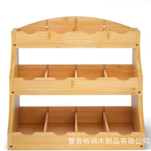 Cross-border bamboo tea bag rack, solid wood tea bag storage rack, multi-layer desktop <b>coffee</b> capsule storage <b>box</b> - Product Image 5