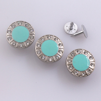 Desain Fashion Berkualitas Tinggi Kancing Jeans Logam Berhiaskan Batu Rhinestone 17mm untuk Denim