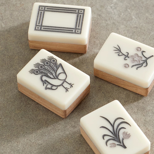 Juego de Mahjong Americano Personalizado de 160 Fichas de Madera de <span class=keywords><strong>Haya</strong></span>, Juego de Fichas de Mahjong Americano Resistentes a la Decoloración - Product Image 5