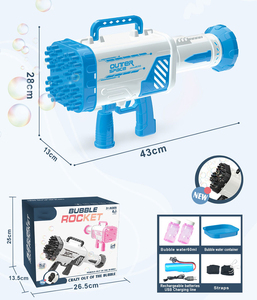 <span class=keywords><strong>Pistola</strong></span> <span class=keywords><strong>de</strong></span> <span class=keywords><strong>burbujas</strong></span> <span class=keywords><strong>de</strong></span> juguete Gatling <span class=keywords><strong>Boom</strong></span> cohete <span class=keywords><strong>de</strong></span> plástico <span class=keywords><strong>de</strong></span> 52 agujeros más popular con luz - Product Image 6