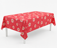 Nappe carrée Xin Shu multicolore à motif marguerite, résistante à l'huile, écologique, en PEVA, imperméable, pour usage domestique, fabriquée en Chine