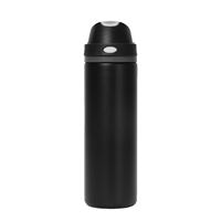 Bouteille d'eau sport isotherme à double paroi en acier inoxydable 24oz/32oz, tasse de bureau pour adultes, anti-fuite avec paille, sans BPA, 6-12
