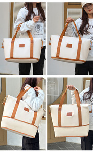 Bolsa deportiva de poliéster de gran capacidad de doble capa a la moda con cierre de cremallera para viajes de mamá - Product Image 5