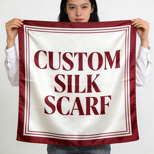 Custom 100% <strong>Silk</strong> <strong>Scarves</strong> Digital Print <strong>Silk</strong> <strong>Scarf</strong> With Your Own Design Satin Square <strong>Silk</strong> <strong>Scarf</strong> <strong>Women</strong> - Product Image 1