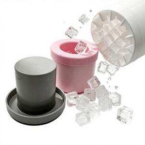 Moule à glaçons en silicone de qualité alimentaire premium, en stock, conception à démoulage facile pour la fabrication et le stockage de glaçons, congélation rapide - Product Image 1