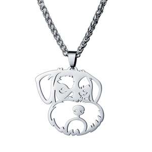 Collar con Colgante de Perro Schnauzer en Miniatura de Acero Inoxidable, Accesorio de Moda para Perros y sus Dueños, China - Product Image 1