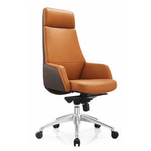 Chaises de bureau – Échantillon gratuit – Fauteuil de direction moderne en similicuir PU, pivotant à 360°, dossier haut, avec accoudoirs et réglage en hauteur, pour personnel et cadres - Product Image 1