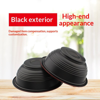 Bols jetables en plastique de style japonais pour sushis, pâtes, fruits de mer, boîtes à lunch, soupes de nouilles froides, avec couvercles, vente en gros pour plats à emporter