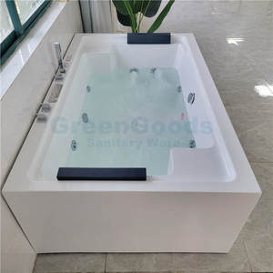 Baignoire de Massage en acrylique <span class=keywords><strong>pur</strong></span> pour 2 personnes, grand espace, <span class=keywords><strong>Spa</strong></span> à jets d'air, bain à remous, offre spéciale - Product Image 3