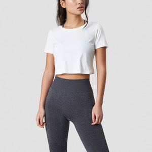 T-shirt court respirant de haute qualité pour femme, style hip-hop, coupe ajustée, couleurs personnalisables, OEM, nouvelle collection, tops courts tendance pour femme - Product Image 1