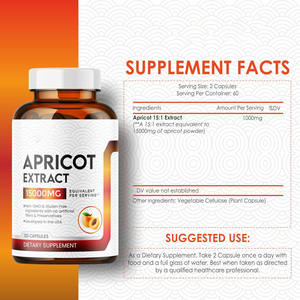 Layanan Label Pribadi Kapsul Bubuk Aprikot Grosir Ekstrak Buah Aprikot Kapsul Nabati Vegan Non-GMO Ekstrak Aprikot - Product Image 4