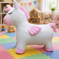 Cheval sauteur gonflable en PVC de 58 cm avec pompe pour enfants, jouet de jeu extérieur, vente en gros, fournisseur OEM