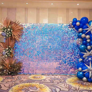 O-X999 Vente en gros Panneau mural à grille transparente à paillettes scintillantes pour fêtes, anniversaires, mariages, toiles <span class=keywords><strong>de</strong></span> fond, panneaux scintillants 5D - Product Image 1
