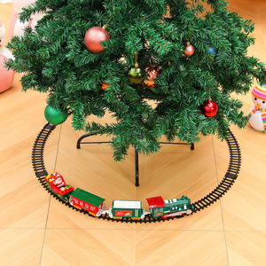 Tren eléctrico giratorio transfronterizo de Navidad con sonido y luz, se puede colgar como árbol de Navidad, tren de juguete navideño. - Product Image 3