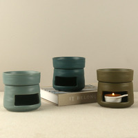 Brûleur Diffuseur d'Arômes en Céramique de Style Moderne avec Design Ouvert pour Huile Essentielle, Cire Fondante et Décoration Parfumée pour la Maison