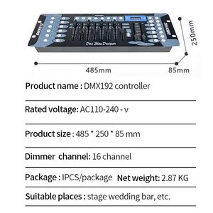 Consola de Iluminación DMX 512 de 220v, Controlador de Luces Manual de 192 Canales para Fiestas, DJ, Discotecas, Clubes Nocturnos, 4 Canales de Salida, 6a - Product Image 4