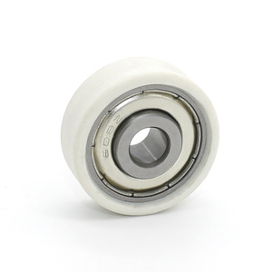Wholesale 608ZZ Bearing Rubber-Coated Flat <b>Pulleys</b> Wear-Resistant Nylon + Fiberglass Rolling Wheels for Automated Equipment - Product Image 1