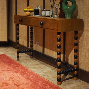 Bureau d'écriture moderne vintage en bois massif <span class=keywords><strong>Table</strong></span> <span class=keywords><strong>console</strong></span> d'entrée rétro française Coiffeuse longue haut de gamme pour chambre à coucher salon - Product Image 1