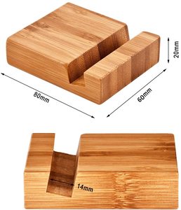 Rose Wood <b>Phone</b> Stand Square Single Slot Cell <b>Phone</b> Stand for <b>Desk</b> Portable Wood <b>Phone</b> Holder for Bed Wooden Aesthetic <b>Desk</b> - Product Image 1