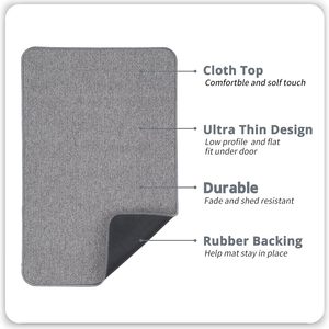 Tapis antidérapant en coton brodé OEM d'usine avec envers en caoutchouc antidérapant, lavable en machine, fin, pour usage en salle de bain pour personnes âgées - Product Image 5