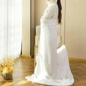 Custom Design 200gsm Flannel <b>Baby</b> <b>Blanket</b> Soft Plush <b>Fleece</b> Wrap Warm Comfortable Folded for Autumn Modern American Bedroom - Product Image 2