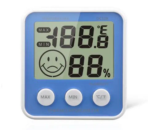 デジタル温度測定器のテスト天気