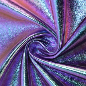 PFAS FREE Iridescent <strong>PU</strong> Metallic Imitation Holographic <strong>Leather</strong> Fabric Customized Color Dress Skirts Garments Gloves Accessories - Product Image 3