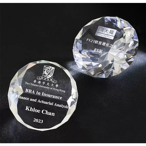 High Quality Beveled Customized Crystal Diamond Paperweight Gift Favor Decor Glass Ornament