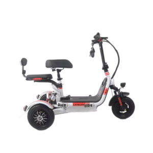 Trottinette électrique pliable à 3 roues 2026 |   Design sportif blanc et rouge |   Tricycle électrique à double usage pour animaux de compagnie et <span class=keywords><strong>passagers</strong></span> - Product Image 4