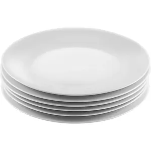 Venta al por mayor blanco redondo de cerámica de cena de placas de cerámica de porcelana platos de cena