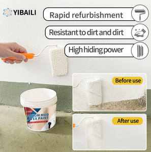 Vernice in lattice bianco senza formaldeide interna esterna ristrutturazione della parete della camera da letto rivestimento architettonico vernice acrilico parete - Product Image 3