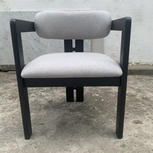 <span class=keywords><strong>Fauteuil</strong></span> <span class=keywords><strong>Club</strong></span> en Sergé Nabuk en <span class=keywords><strong>Cuir</strong></span> Boucle Rembourré Italien Hôtel Restaurant Café Designer Naturel Noir Bois de Baie Moelleux - Product Image 4