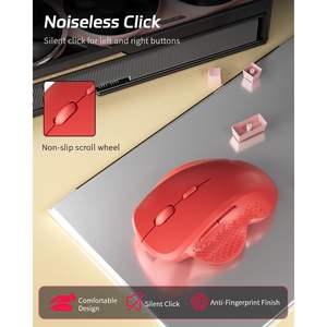 Uiosmuph G09 Ergonomic Wireless <b>Mouse</b> Soundless Rechargeable for 5.1 2.4Ghz <b>USB</b> Receiver Type <b>C</b> Adapter - Product Image 4