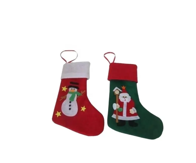 De calidad superior personalizado impreso barato decoración de Navidad calcetín