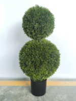 Neue Kunststoff-Kunstpflanzen im Topiary-Stil, Umweltfreundliche und Langlebige Innen- und Außendekoration für Zuhause, Büro und Café