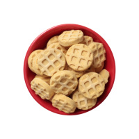 Friandises lyophilisées en forme de gaufre pour chat et chien, collation saine