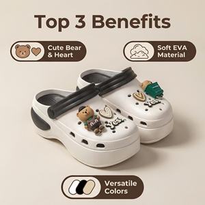 Sabots plats souples en maille antidérapants pour femmes, tendance été, rehaussant la taille (5 cm), chaussures d'extérieur pour femmes - Product Image 3