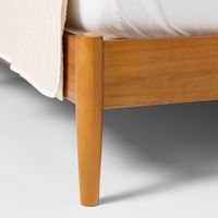 Lit double en bois massif de style scandinave moderne et luxueux, meubles de chambre durables