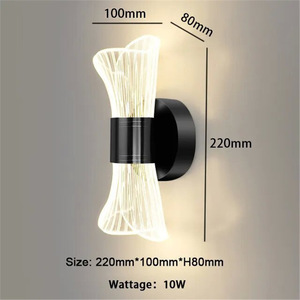 Lámpara de Pared Acrílica Moderna Nórdica de Lujo Simple para Dormitorio, Lámpara de Pared LED de Luz Blanca Cálida para Decoración Interior de Sala de Estar - Product Image 2