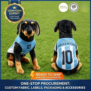 Camisetas deportivas para perros de talla S a 5XL, transpirables, de malla de poliéster, con logotipo personalizado del equipo, camisetas de fútbol para perros, venta al por mayor. - Product Image 2