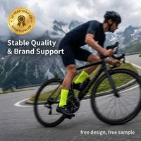 Chaussettes de cyclisme en nylon respirantes et anti-humidité avec logo personnalisé pour le triathlon professionnel, OEM/ODM, pour le vélo de route