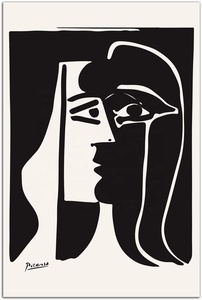 Nouveauté, <span class=keywords><strong>prix</strong></span> de gros personnalisé, impression sur toile Kiss Pablo <span class=keywords><strong>Picasso</strong></span> Art Deco, affiche murale, décoration de salon, sans cadre - Product Image 1