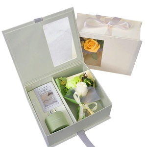 Custom High-End Paperboard Gift <b>Box</b> Eternal Flower Perfume <b>Box</b> for Mother's Day Minimum Order 50pcs Wholesale Stamping Folder - Product Image 1