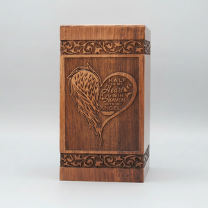 Urnas de cremación de madera de nuevo diseño para urnas de madera para adultos Urnas funerarias Tamaño personalizado Suministros funerarios - Product Image 1