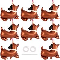 Kit de ballons en aluminium animaux mignons (chien, girafe, tigre, lion, cheval debout, chiffre) pour fête d'anniversaire safari pour enfants, auto-scellant