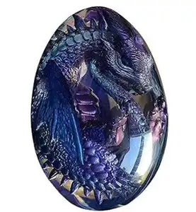 Toptan cadılar bayramı süslemeleri yaratıcı reçine el sanatları aydınlık Lavag ejderha yumurta dinozor Eg sıcak hatıra