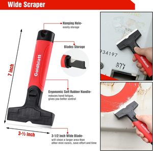 Porte-outil grattoir pour le nettoyage des autocollants de fenêtre, des étiquettes, du mastic, de la peinture et de la colle - Product Image 5