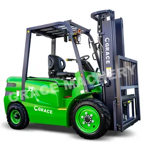 New energy lithium battery power 2 ton 3ton 3.5ton Intelligent hydraulic electric forklift fork lift with Container free mast