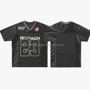 Camiseta Deportiva Personalizada con Parches Vintage, Logotipo Personalizado, Cuello en V, Holgada, para Hombre, Mujer y Jóvenes - Product Image 3