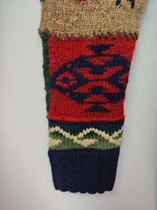 Cardigan décontracté pour femme avec col en V, panneaux en laine/cachemire à motifs et tissage texturé confortable - Product Image 5